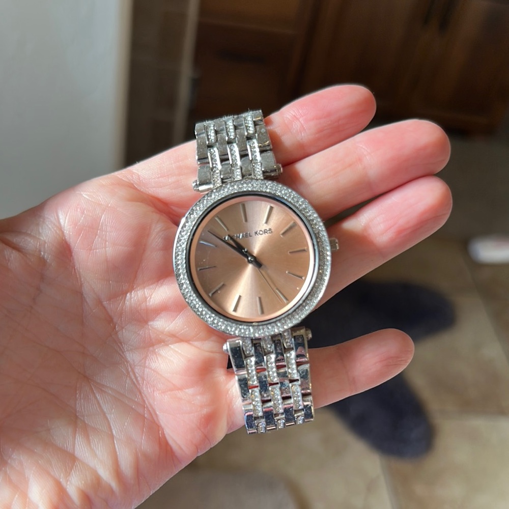 Michael Kors Two-Tone Silver and Copper Watch
